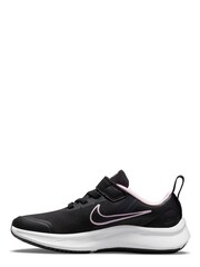 Nike Black/Pink Star Runner 3 Junior Trainers - Image 2 of 9