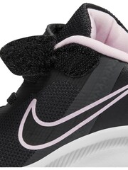 Nike Black/Pink Star Runner 3 Junior Trainers - Image 7 of 9
