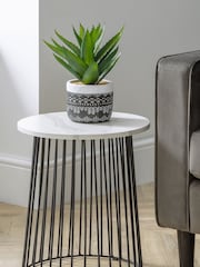 Julian Bowen White Broadway Round Lamp Table - Image 1 of 5