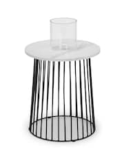 Julian Bowen White Broadway Round Lamp Table - Image 3 of 5