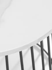 Julian Bowen White Broadway Round Lamp Table - Image 4 of 5