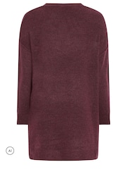 Yours Curve Red Jumper Dress - Image 6 of 6