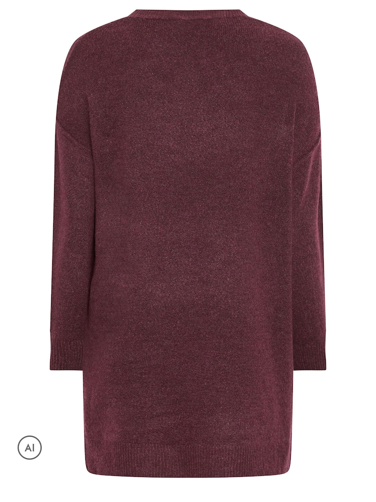 Yours Curve Red Jumper Dress - Image 6 of 6 Yours Curve Red Jumper Dress - Image 6 of 6