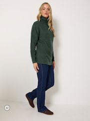 Long Tall Sally Green Knitted Roll Neck Jumper - Image 2 of 6