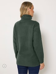 Long Tall Sally Green Knitted Roll Neck Jumper - Image 3 of 6