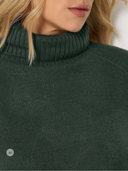 Long Tall Sally Green Knitted Roll Neck Jumper - Image 4 of 6