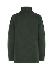 Long Tall Sally Green Knitted Roll Neck Jumper - Image 6 of 6