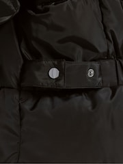 Yours Curve Black Midi Puffer Coat - Image 4 of 6