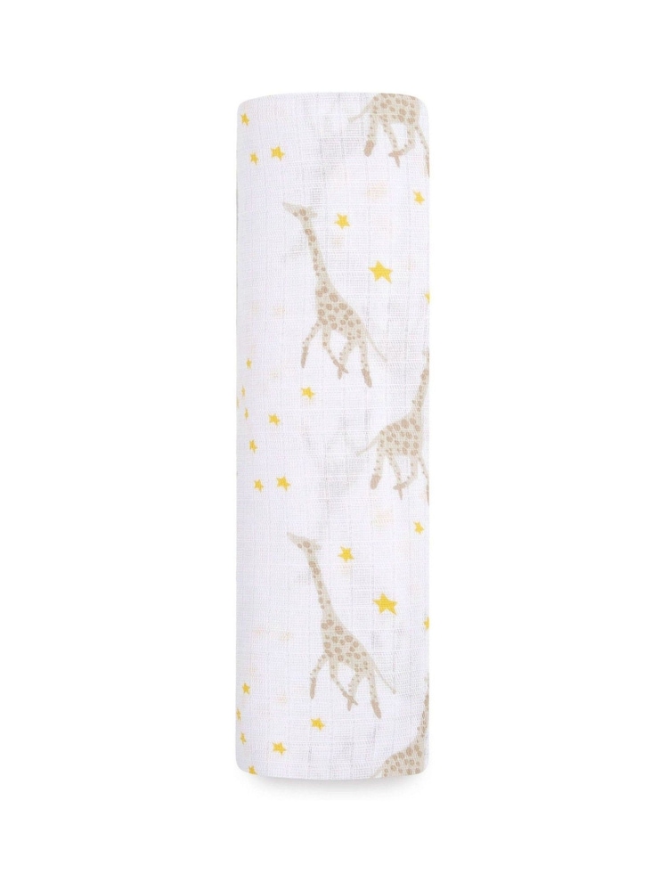 aden + anais™ White Essentials Starry Star Cotton Muslin Blanket - Image 1 of 4