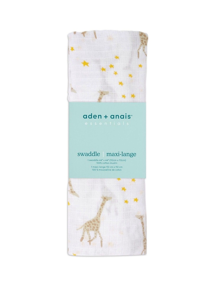 aden + anais™ White Essentials Starry Star Cotton Muslin Blanket - Image 2 of 4