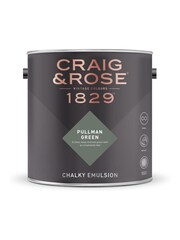Craig & Rose Pullman Green Chalky Emulsion Pullman Green 2.5Lt Paint - Image 2 of 2