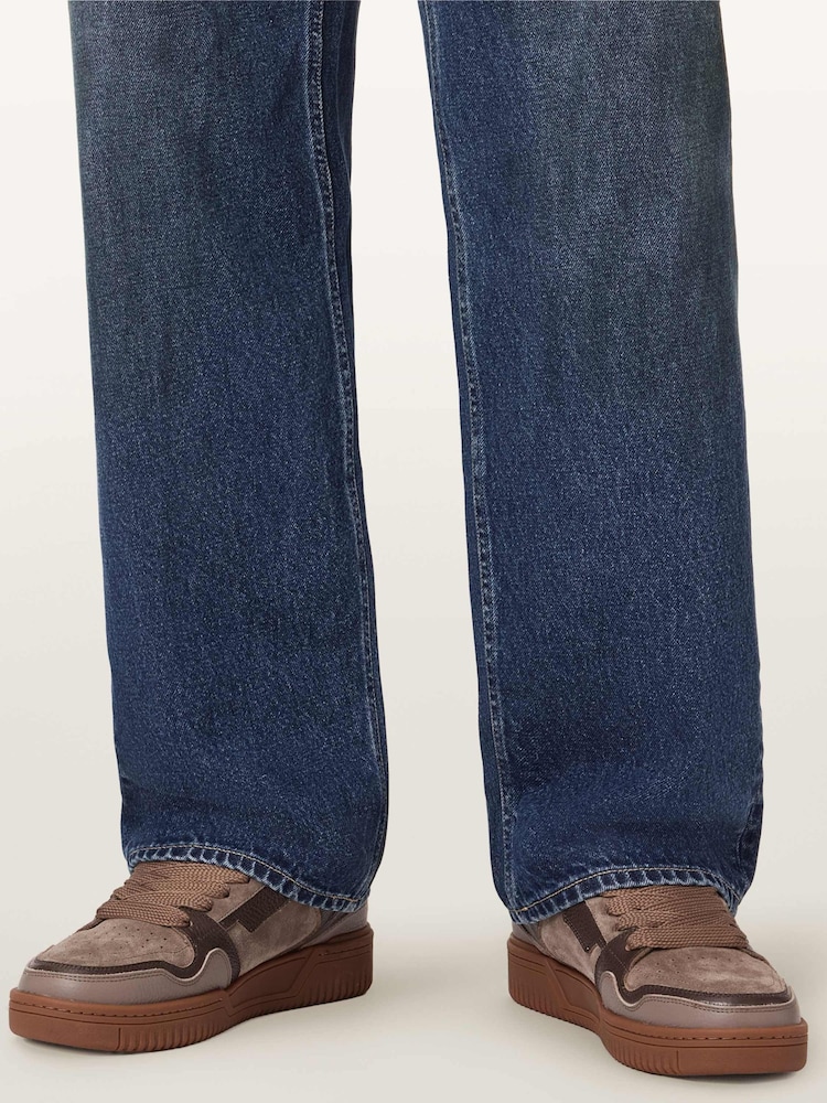 AllSaints Brown Regan Plus Low Top - Image 1 of 6