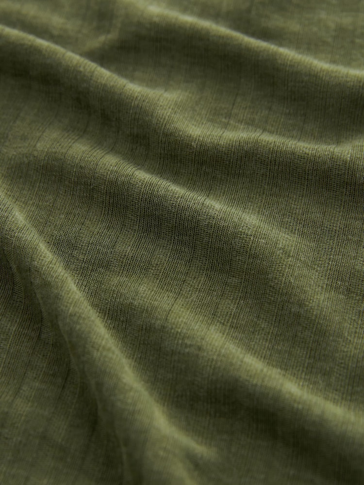 Black/ Khaki Green Strappy Scoop Neck Slouch Ribbed Vests 2 Pack - Image 10 of 10