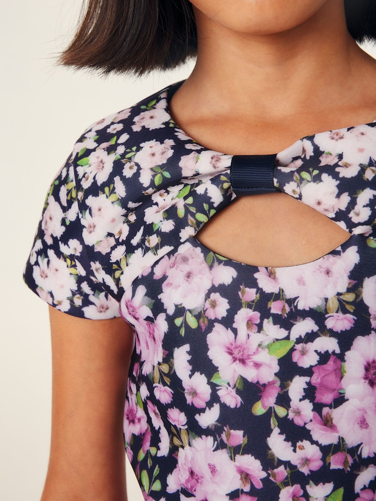 Baker by Ted Baker Multi-Coloured Floral Scuba Dress - Image 5 of 10