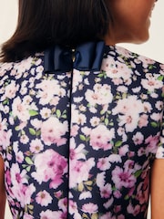 Baker by Ted Baker Multi-Coloured Floral Scuba Dress - Image 6 of 10