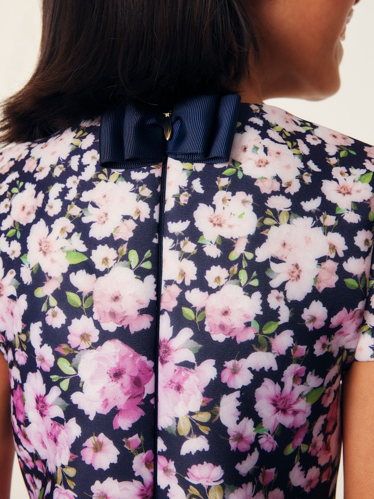 Baker by Ted Baker Multi-Coloured Floral Scuba Dress - Image 6 of 10