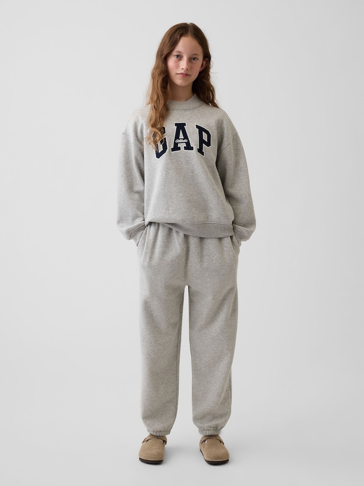 Gap Grey Vintage Soft Oversized Mock Neck Logo Sweatshirt (4-13yrs) - Image 1 of 5 Gap Grey Vintage Soft Oversized Mock Neck Logo Sweatshirt (4-13yrs) - Image 1 of 5