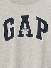 Gap Grey Vintage Soft Oversized Mock Neck Logo Sweatshirt (4-13yrs) - Image 5 of 5