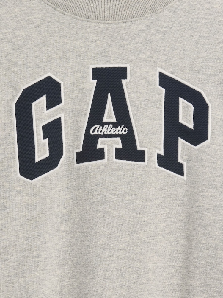 Gap Grey Vintage Soft Oversized Mock Neck Logo Sweatshirt (4-13yrs) - Image 5 of 5 Gap Grey Vintage Soft Oversized Mock Neck Logo Sweatshirt (4-13yrs) - Image 5 of 5