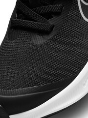 Nike Black/White Star Runner 3 Junior Trainers - Image 8 of 9