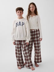 Gap Red & Cream Check Flannel Pyjama Bottoms (6-13yrs) - Image 1 of 6