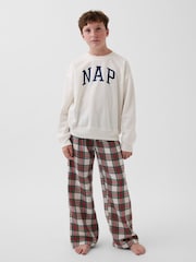 Gap Red & Cream Check Flannel Pyjama Bottoms (6-13yrs) - Image 3 of 6