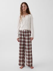 Gap Red & Cream Check Flannel Pyjama Bottoms (6-13yrs) - Image 4 of 6