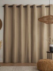 Gold Cotton Curtains - Image 2 of 2