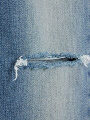 River Island Blue High Rise Tummy Hold Supper Skinny Ripped  Jeans - Image 6 of 7