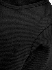 Black Long Sleeve Ribbed Top (3-16yrs) - Image 4 of 4