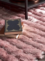 Origins Blush Pink Carved Glamour Hand Woven Rug - Image 1 of 2