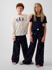 Gap Navy Gingerbread Matching Family Flannel Pyjama Bottoms (4-13yrs) - Image 1 of 6