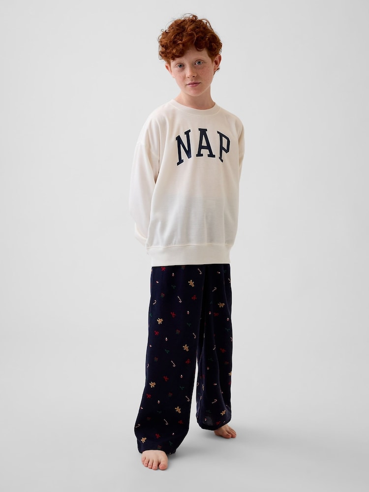 Gap Navy Gingerbread Matching Family Flannel Pyjama Bottoms (4-13yrs) - Image 2 of 6 Gap Navy Gingerbread Matching Family Flannel Pyjama Bottoms (4-13yrs) - Image 2 of 6