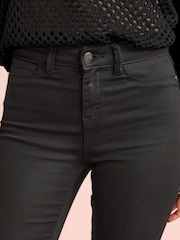 Black Power Stretch Denim Leggings - Image 4 of 7