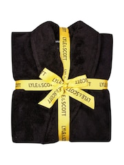 Lyle & Scott Black Lucas Bathrobe - Image 3 of 4