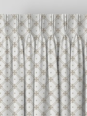 Laura Ashley Dove Grey Wickerwork Made to Measure 100% Cotton Curtains - Image 5 of 9