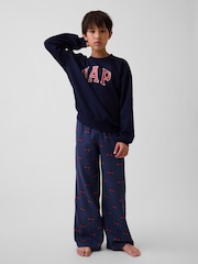 Gap Navy Christmas Truck Matching Family Flannel Pyjama Bottoms (4-13yrs) - Image 2 of 6