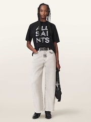 AllSaints Grey Payton Crop Jeans - Image 5 of 7