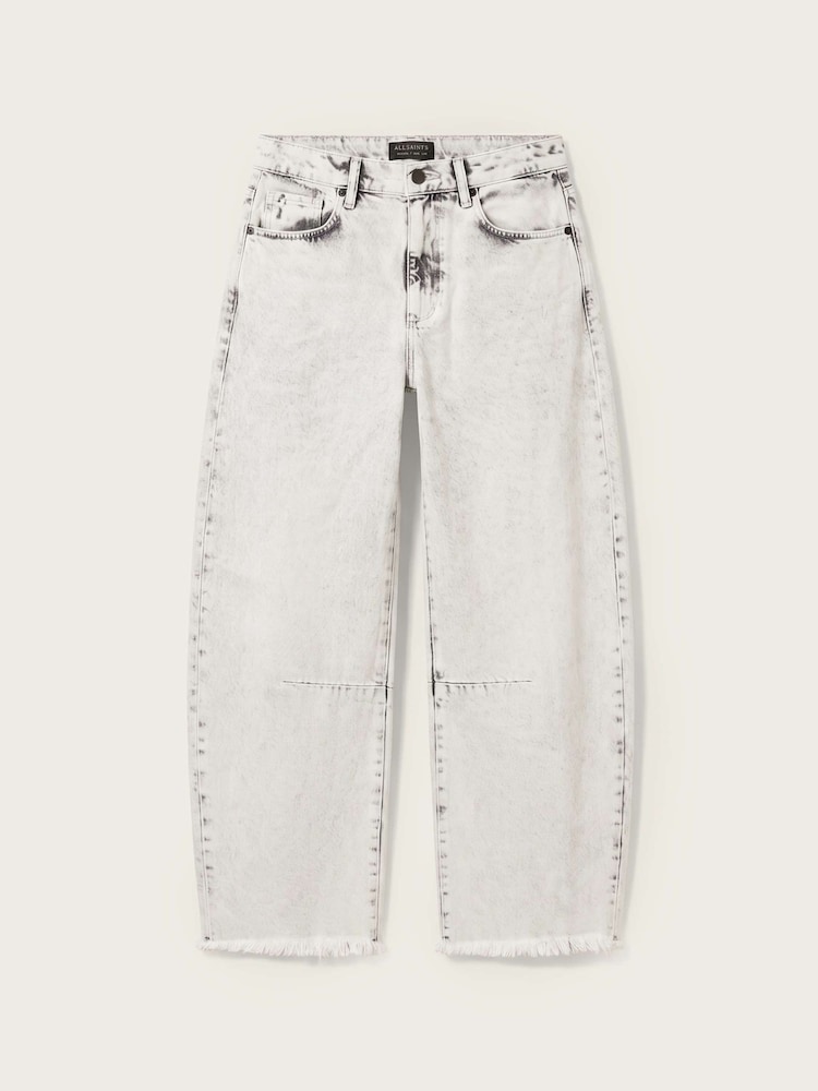 AllSaints Grey Payton Crop Jeans - Image 7 of 7