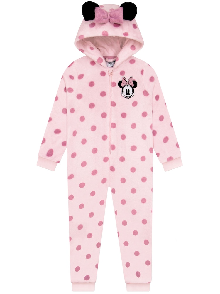 Character Pink Disney Minnie Mouse Onesie With 3D Ears And Bow - Image 1 of 12 Character Pink Disney Minnie Mouse Onesie With 3D Ears And Bow - Image 1 of 12