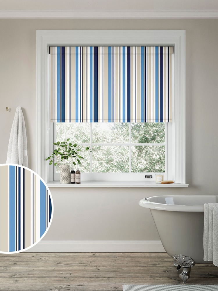 Blue Chindi Made to Measure Roller Blind - Image 1 of 6