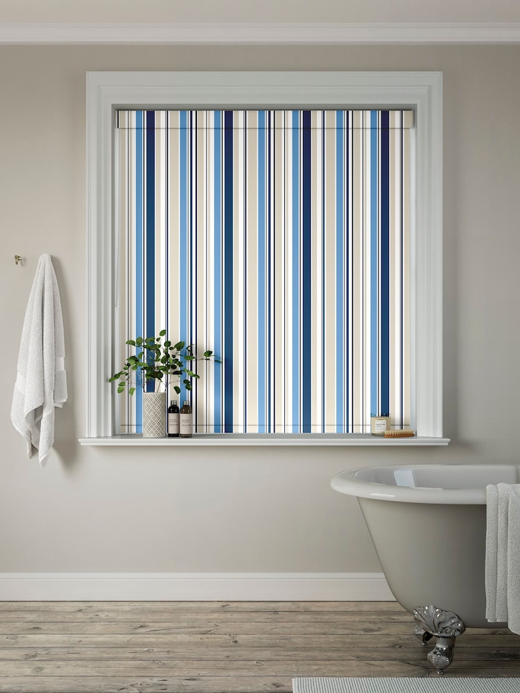 Blue Chindi Made to Measure Roller Blind - Image 2 of 6