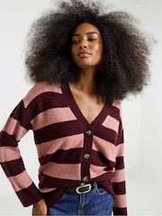 Simply Be Pink Sponge Boyfriend Cardigan - Image 1 of 4