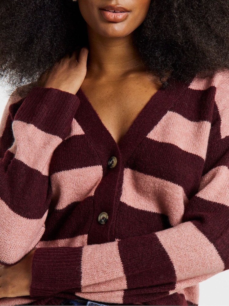 Simply Be Pink Sponge Boyfriend Cardigan - Image 2 of 4 Simply Be Pink Sponge Boyfriend Cardigan - Image 2 of 4