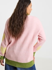 Simply Be Pink Heart Boyfriend Cardigan - Image 2 of 4