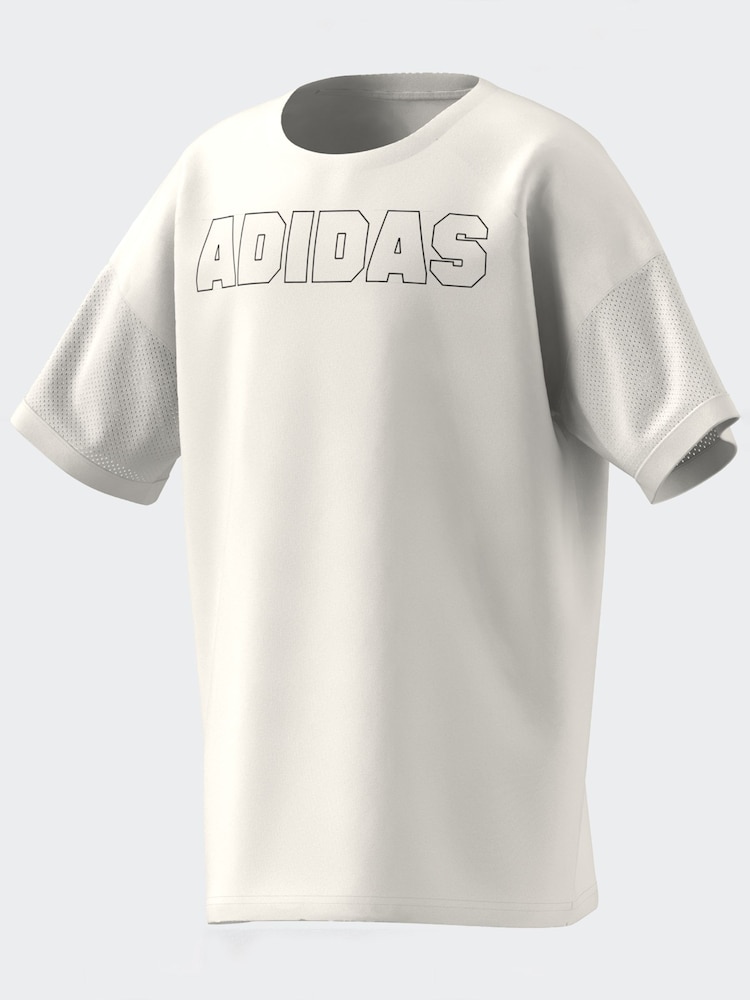 adidas White Sportswear T-Shirt - Image 2 of 3