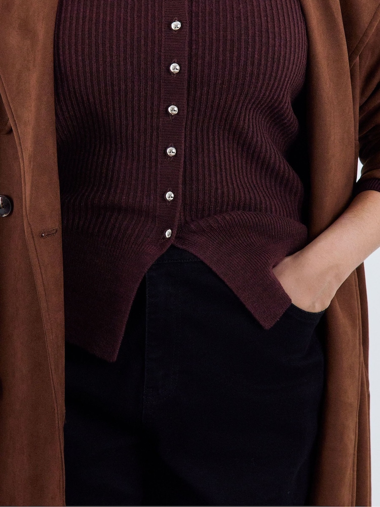 Simply Be Cinched cardigan med knapper - Billede 4 af 4 Simply Be Cinched cardigan med knapper - Billede 4 af 4