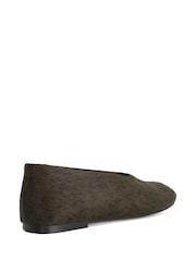Dune London Green Highway Ballet Pumps - Image 3 of 5