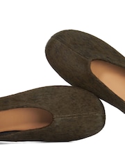 Dune London Green Highway Ballet Pumps - Image 5 of 5