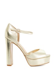 Dune London Gold Myans Smart Sandals - Image 1 of 5